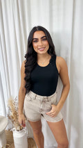 Basic Racer Bodysuit - BLACK