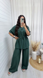 Shacket and Trousers Co-Ord - KHAKI