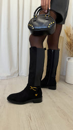 Knee-High Riding Boots - BLACK