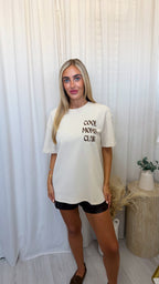 Cool Moms Club Oversized T-Shirt - CREAM