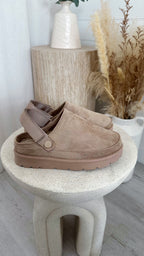 Mule Platform Slippers - KHAKI