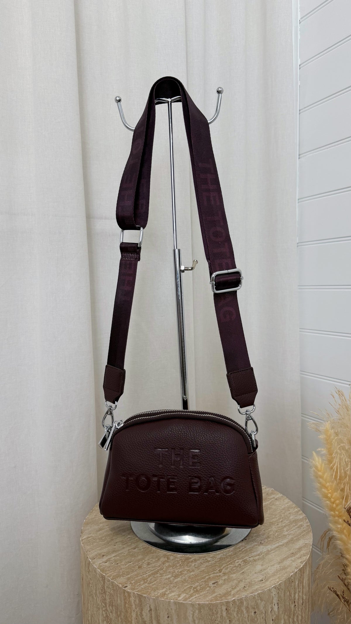 Double Zip Dome Cross Body Bag - FOREST BERRY