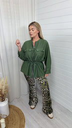 Lightweight Cargo Shacket - KHAKI