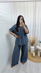 Shacket and Trousers Co-Ord - CHARCOAL