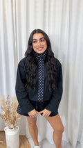 Polka Dot Windbreaker Co-Ord - BLACK