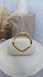 Sculpted Handle Mini Handbag - IVORY