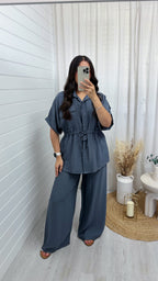 Shacket and Trousers Co-Ord - CHARCOAL