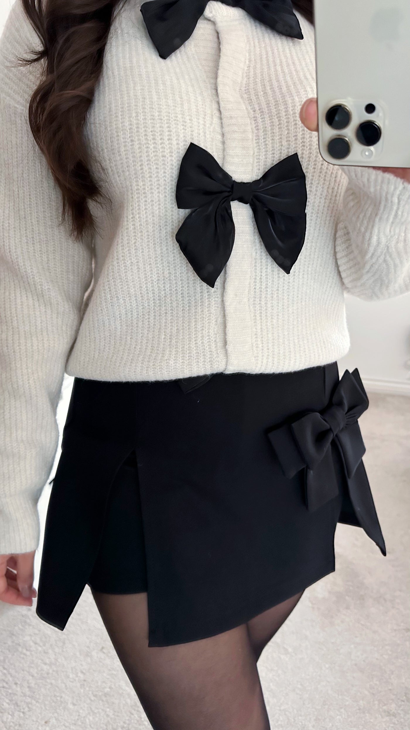 Tailored Bow Skort - BLACK