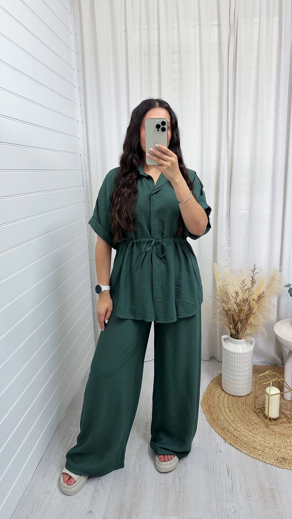 Shacket and Trousers Co-Ord - KHAKI