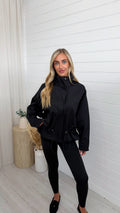 Toggle Hem Utility Jacket - BLACK