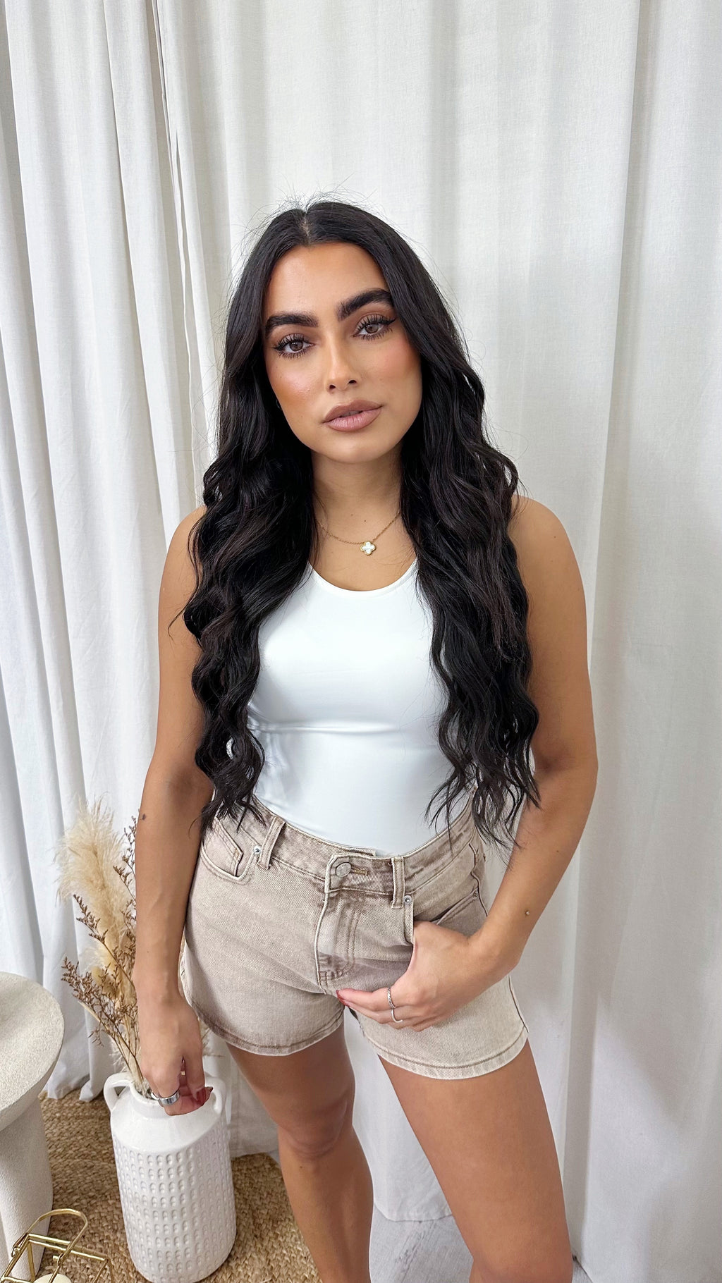 Basic Racer Bodysuit - WHITE