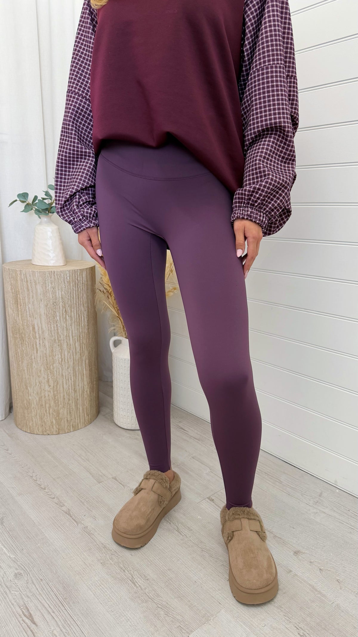Body Sculpting Active Leggings - PLUM