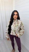 Floral Embellished Gem Stone Jacket - IVORY