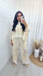 Embroidery Anglaise Boho Top and Trousers Co-Ord