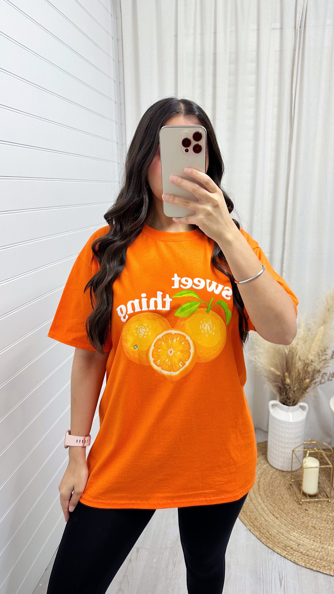 SWEET THING Oversized Oranges T-Shirt - ORANGE