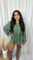 Lightweight Cargo Shacket - KHAKI