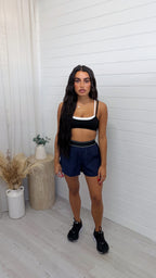 Boxer Waist Band Runner Shorts - NAVY