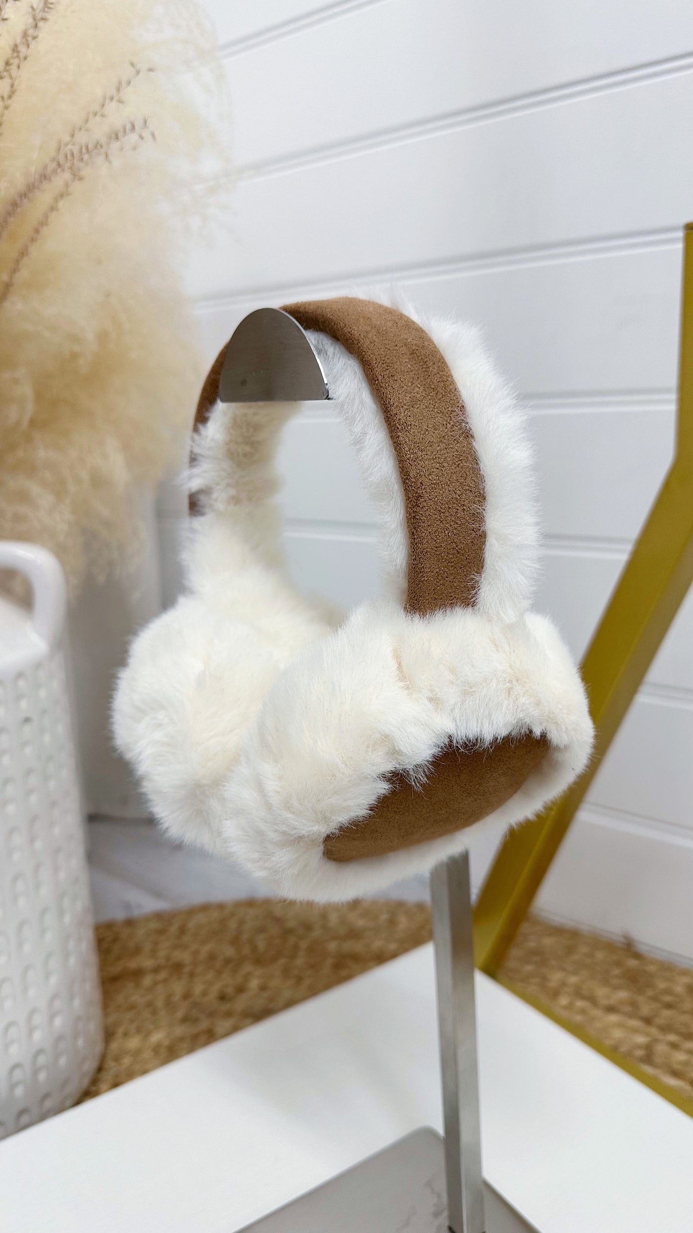 Faux Fur Ear Muffs - TAN