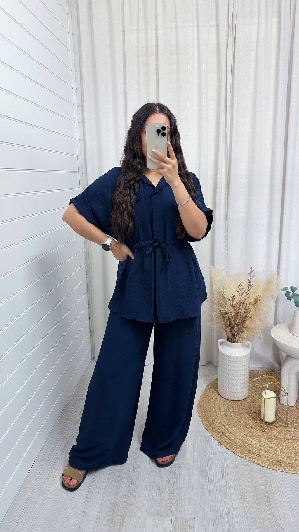 Shacket and Trousers Co-Ord - NAVY
