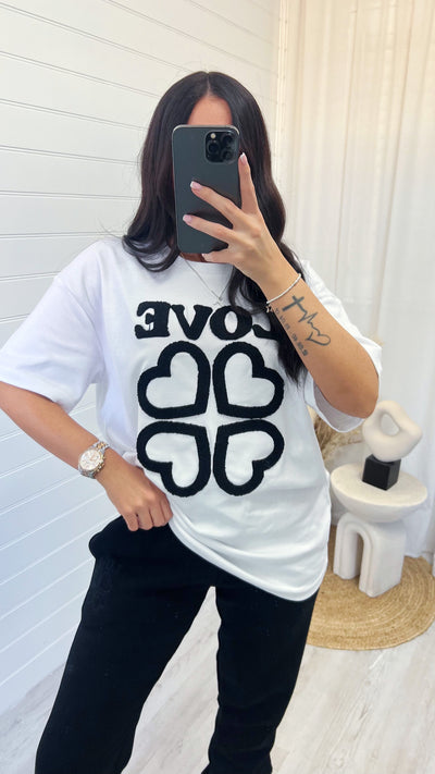 LOVE Teddy Badge T-Shirt and Joggers Co-Ord - BLACK